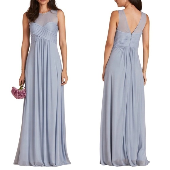 NWT Birdy Grey Blue Tulle Ryan Maxi Dress - Picture 1 of 15